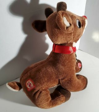 50th Anniversary Rudolph The Red Rose Reindeer Plush,  Tested/Works,  Good Cond. 2