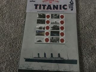 Rms Titanic White Star Line Stamp Sheet Stamps Sheet Royal Mail