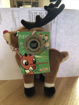 Stuffins Cvs 50th Anniversary Rudolph The Red Nosed Reindeer Plush 15 " Tall