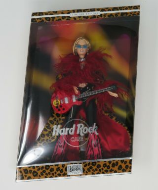 Barbie Doll Mattel 2003 Hard Rock Cafe 1 Red Leopard Print Blonde