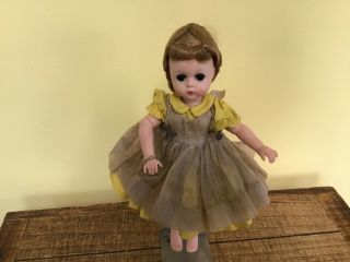 Vintage 1950s Madame Alexander 11 1/2 Tall Lissy Doll In Yellow - All