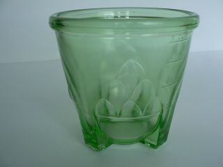 Vintage Green Vaseline Glass Measuring Cup