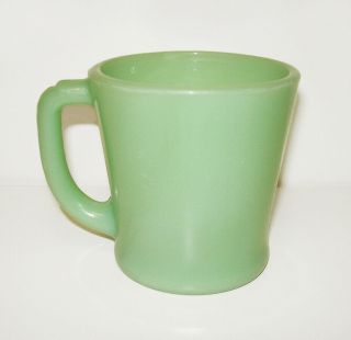 Vintage Jadeite Fire - King Coffee Cup D Handle Mug Depression Glass Oven Ware