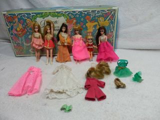 Vintage Dawn And Her Friends Dolls W Case By Topper Corp