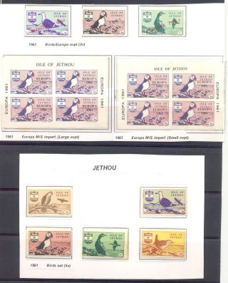 Great Britain Local Jethou 1961 - - 8 Stamps,  2 Blocks - - Mnh - Most Vf