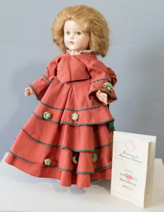 Rare Vintage 1939 Effanbee 15 " Composition 1872 Historical Doll - Anne Shirley