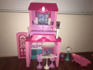 Barbie Doll Glam Vacation House Playset With Furniture