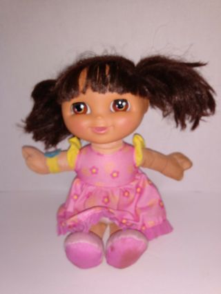 2007 Mattel Viacom Sleepy Night Dora The Explorer Talking Doll Plush 13 " Tall