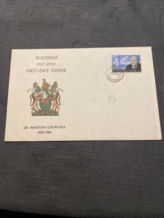 S.  Rhodesia.  First Day Cover.  Sir Winston Churchill 1874 - 1965