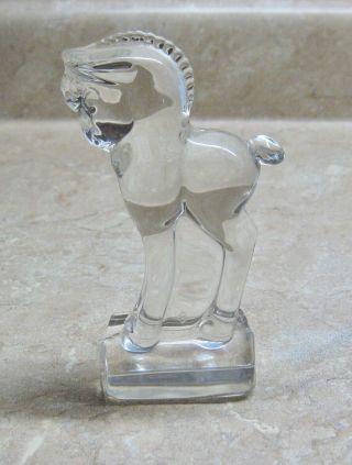 Vintage Heisey Crystal Art Glass Horse Figure