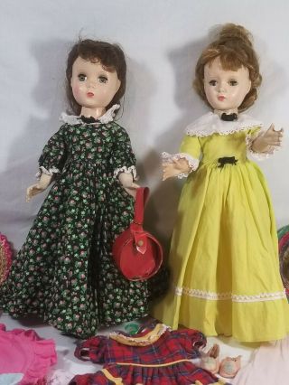2 1950s Vintage Madame Alexander 14 " Jo & Meg From Little Women With