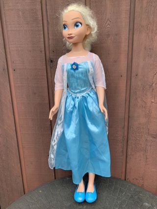 Disney Frozen My Size Elsa Doll Princess Life Size 3 Foot Tall W/ Shoes