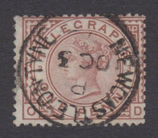 Qv Gb Sg T2 1d Red Brown Plate 3 Telegraph Newcastle Upon Tyne Cds - Victorian