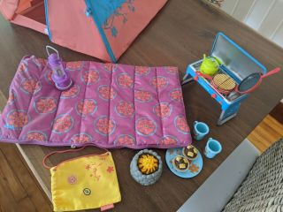 American Girl Doll Sunset Tent,  Sleeping Bag and Camping Gear 2