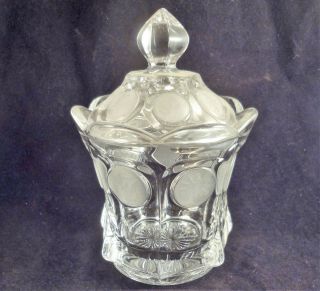 Fostoria Coin Glass Clear Candy Box & Lid 1372 354 Candy Dish Covered