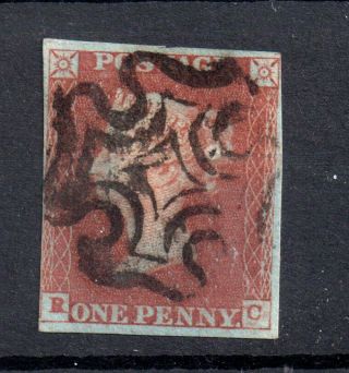 Gb Qv 1841 1d Penny Red Imperf Fine Maltese Cross Ws19991