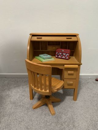 Retired American Girl Kit School Desk & Chair For 18 " Dolls Furniture School