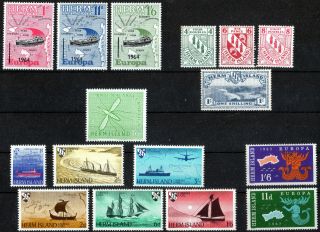 Gb Herm Island Selection Of Early Qeii Stamps Sets Mnh
