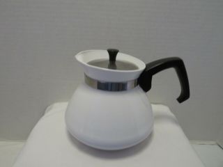 Vintage Corningware Tea Pot W/lid White P - 204 - B