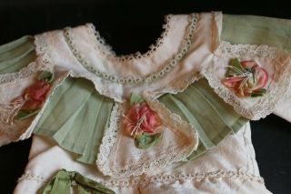 Mary Lambeth French Antique Doll Dress,  Artist - Made Dress For Antique Doll
