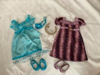 American Girl Caroline Dress Set: Holiday And Party Gowns Euc Retired