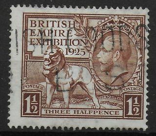 Sg433.  1925 Wembley 1&1/2d.  Fine With Full Perfs.  And Back.  Ref.  07178