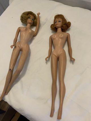 Rare Vintage 1958 Midge Barbie Doll Made In Usa With 1982 Midge Barbie Set