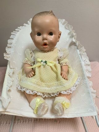 Vintage 11 " Gerber Baby Doll By The Sun Rubber Co.  In