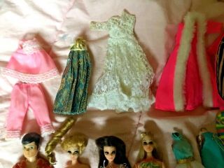 Vintage Dawn and Her Friends Doll Case W/ Clothes,  Shoes 4 Dolls Including Gary 3