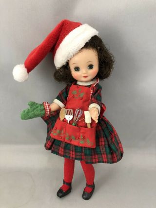 Vintage Betsy Mccall Doll 8 " In Holiday Outfit One Of Kind Apron Non - Smoker