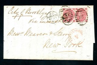 1871 6d Rate Cover To York (2 X 3d Plate 6) (n344)