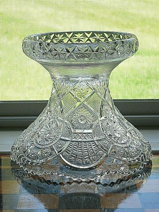 Eapg Early American Imperial Glass Broken Arches Punch Bowl Pedestal Base