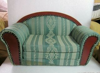 Dayton Hudson Green Wing Back Sofabed For American Girl Or 18 " Doll Chair Only.