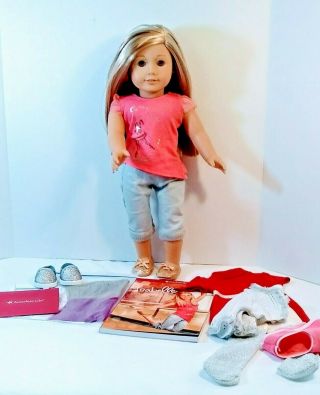 American Girl Of The Year 2014 Isabelle Palmer Full Meet Outfit Extensions Dress