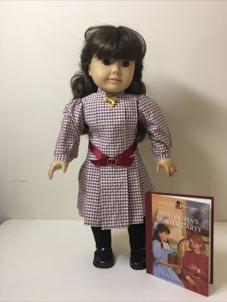 Vintage Pleasant Company American Girl Samantha Doll,  Meet Outfit,  Heart Pin