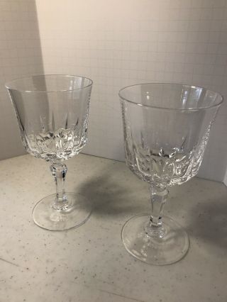 2 Vintage Crystal D’arques France Bleikristall 24 Lead Crystal Water Glass
