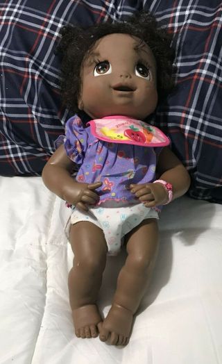 Baby Alive African American Brown Soft Face Interactive Doll 2006 Hasbro