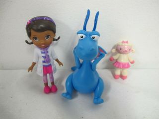 Disney Doc Mcstuffins Just Play Figures Small 3 1/2 " Lamb 2 " Dragon
