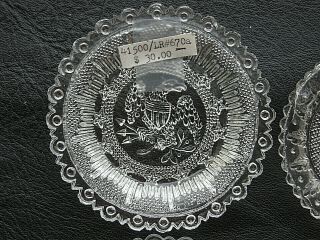 EAPG Early American Lacy Flint Glass Cup Plates Set of 6 2