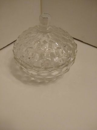 Indiana Whitehall Candy Dish with Lid,  Cobalt Blue,  Teal,  Clear,  Fostoria 2