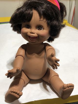 Rare - “so Funny Natalie” African American Baby Face Doll Galoob 1990