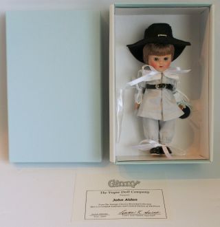 8 " Ginny Doll In Blue Box John Alden Boy Pilgrim Outfit
