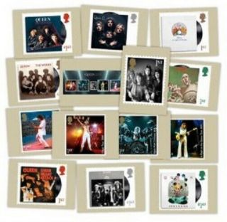 Gb 2020 Queen Freddie Mercury Pop Rock Live Postcards Set 14 Mnh