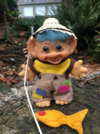 Reserved Rare 1960s Vintage Thomas Dam 5 " Fisherman Troll Doll