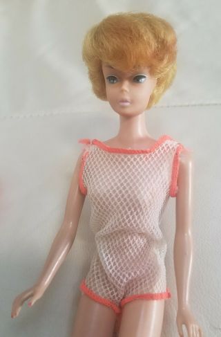 1958 Blonde Bubble Cut Barbie Doll Vintage 1962 Midge Nude Lips Perfect Face