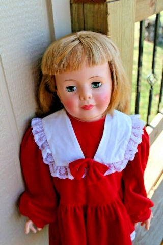 Vintage Ideal Patti Playpal Doll Blonde Hair,  Green Eyes Some Issues
