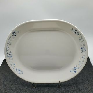 Corelle Provincial Blue Corning 12 " Oval Serving Platter Snack Tray