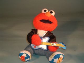 Rock N Roll Elmo & Guitar Plays Music Sings & Shakes Vintage 1998 Tyco