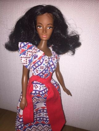 Vintage Barbie Clone Aa Donna Sommerwind Petra Plasty 70s African American Doll