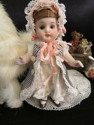 5 " Antique German All Bisque Doll 150x /4 1/2 0